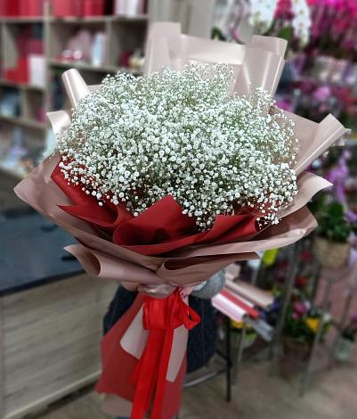Букет цветов из: Гипсофила в Нижнее Казанище