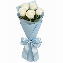 Букет 5 Белых роз Проуд в Нижнее Казанище