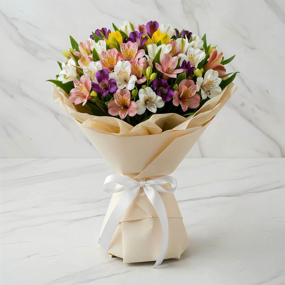 Букет цветов из: Альстромерии в Нижнее Казанище