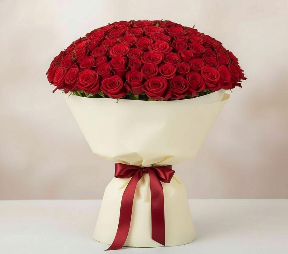 Букет 101 Красная роза Милано в Нижнее Казанище
