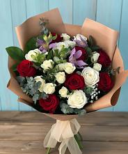 Букет цветов из:  Розы и Альстромерии #REPLACE_PRED# Нижнее Казанище