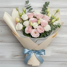 Букет цветов из:  Лизиантусы в Нижнее Казанище