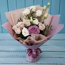 Букет цветов из:  Розы и Лизиантусы в Нижнее Казанище