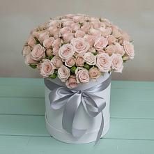 Цветочная композиция из Розы в шляпной коробке в Нижнее Казанище