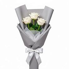 Букет 3 белые розы #REPLACE_PRED# Нижнее Казанище