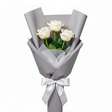 Букет 3 белые розы в Нижнее Казанище