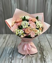 Букет цветов из:  Гвоздики, Розы и Хризантемы в Нижнее Казанище