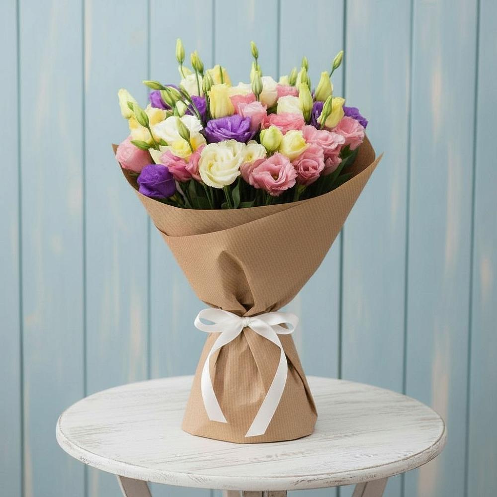 Букет цветов из: Лизиантусы в Нижнее Казанище