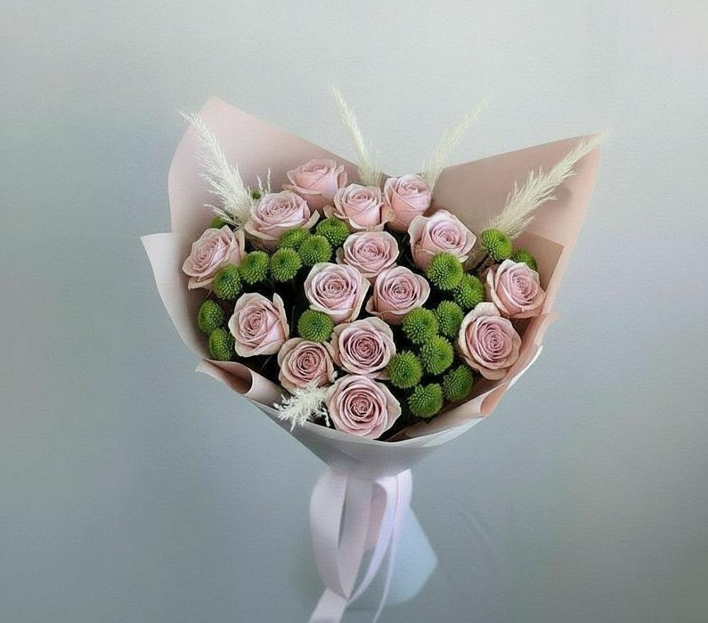 Букет цветов из: Розы и Хризантемы в Нижнее Казанище