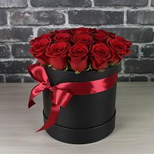 Цветочная композиция из Розы в шляпной коробке в Нижнее Казанище