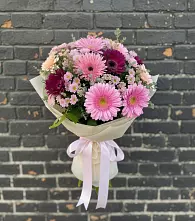 Букет цветов из:  Герберы и Хризантемы в Нижнее Казанище