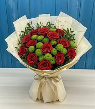 Букет цветов из:  Розы и Хризантемы в Нижнее Казанище