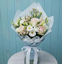Букет цветов из:  Розы и Лизиантусы в Нижнее Казанище
