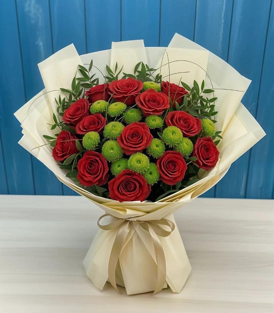 Букет цветов из: Розы и Хризантемы в Нижнее Казанище